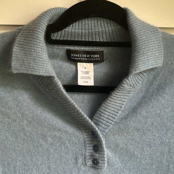Jones New York Sweater Women's SmallSky Blue 100% Cashmere Collection - Picture 3 of 4